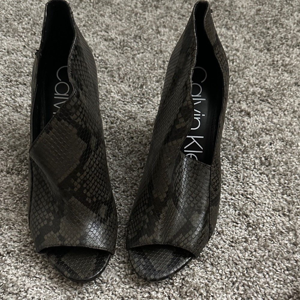 Calvin Klein Snakeskin Pattern Heels
